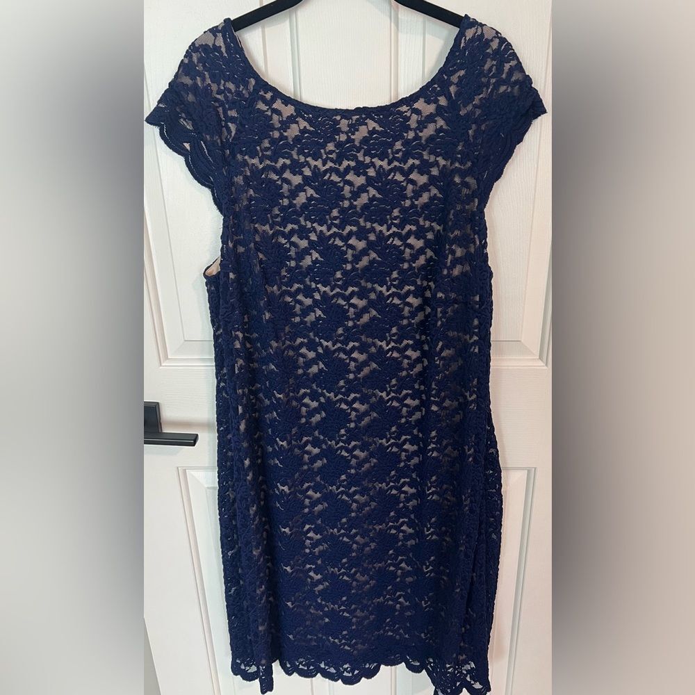Dress Barn Deep Blue Lace Dress